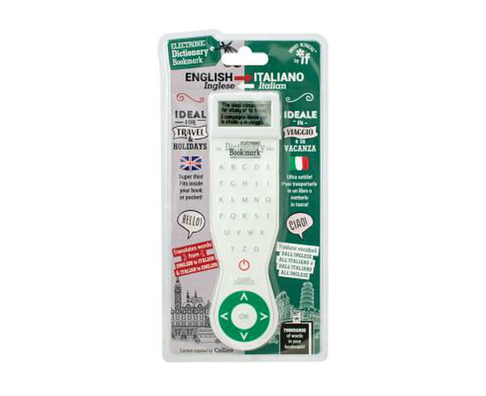 Electronic Dictionary Bookmark Travel Edition - Italian-English