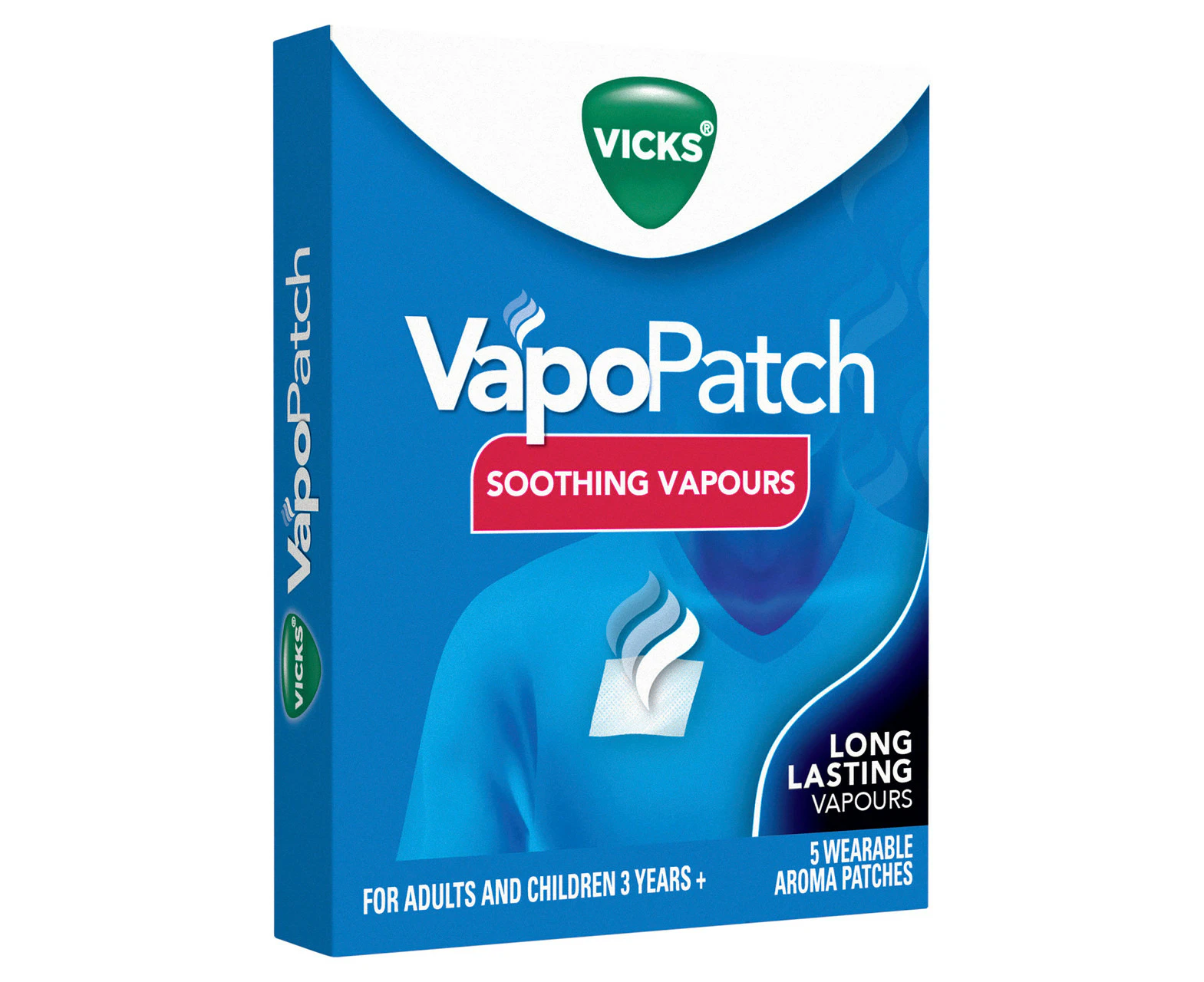 Vicks VapoPatch wearable aroma patches help you breathe easy with soothing Vicks vapours 5 patches - Cough & Cold