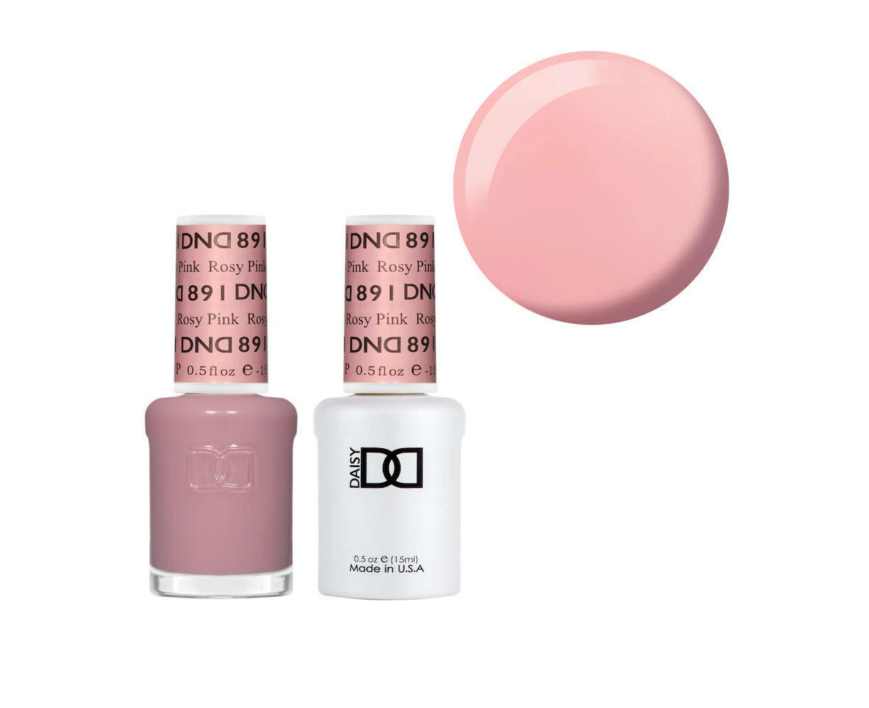 DND 891 Rosy Pink - DND Collection Nail Gel & Lacquer Polish Duo 15ml