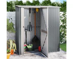 Garden Shed Grey 180.5x97x209.5 cm Galvanised Steel