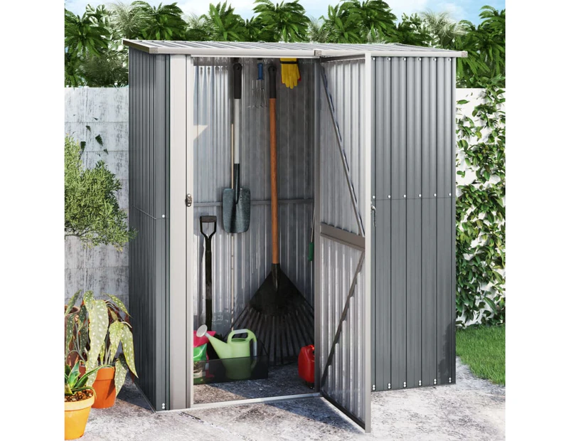 Garden Shed Grey 180.5x97x209.5 cm Galvanised Steel