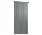 Garden Shed Grey 180.5x97x209.5 cm Galvanised Steel