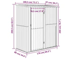 Garden Shed Grey 180.5x97x209.5 cm Galvanised Steel