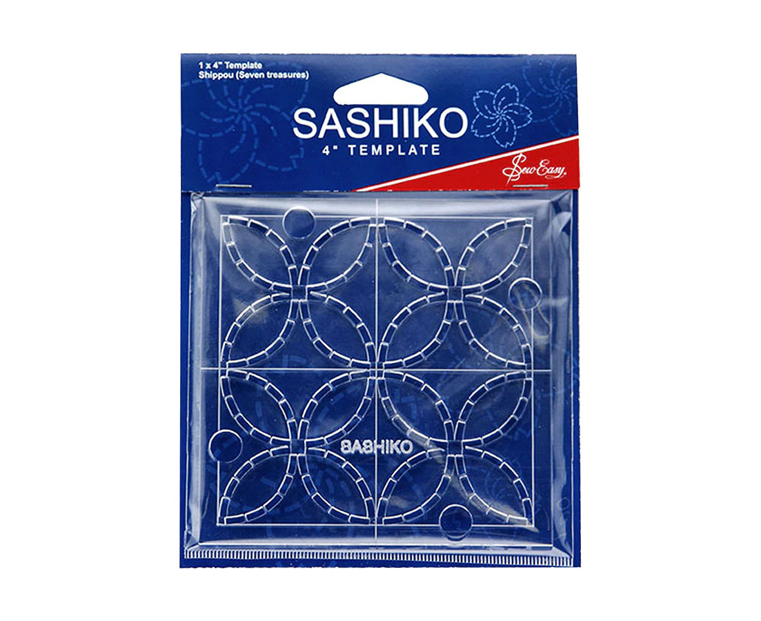 Quilting Patchwork Sewing Sashiko Seven Treasures Template 4"