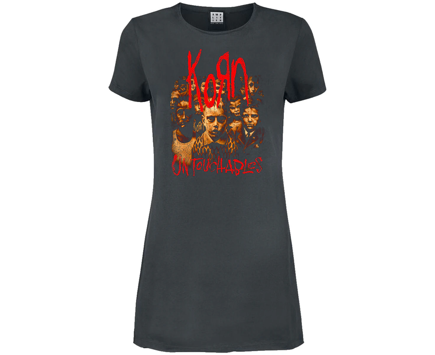 Amplified Womens Untouchables Korn T-Shirt (Charcoal) - GD1959