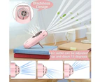 Portable Neck Fan Handheld Mini Fan Electric Fan 2000mah Battery Operated Fan With Lanyard Pink