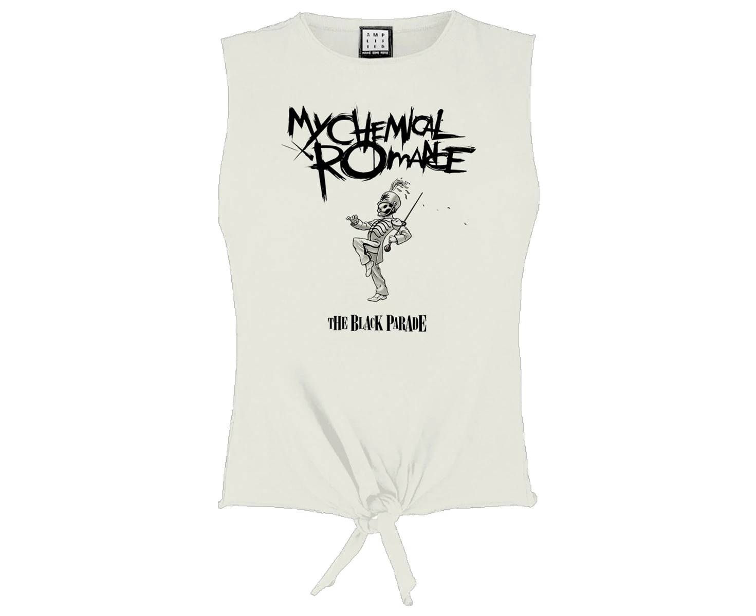 Amplified Womens The Black Parade My Chemical Romance Sleeveless T-Shirt (Vintage White) - GD1994