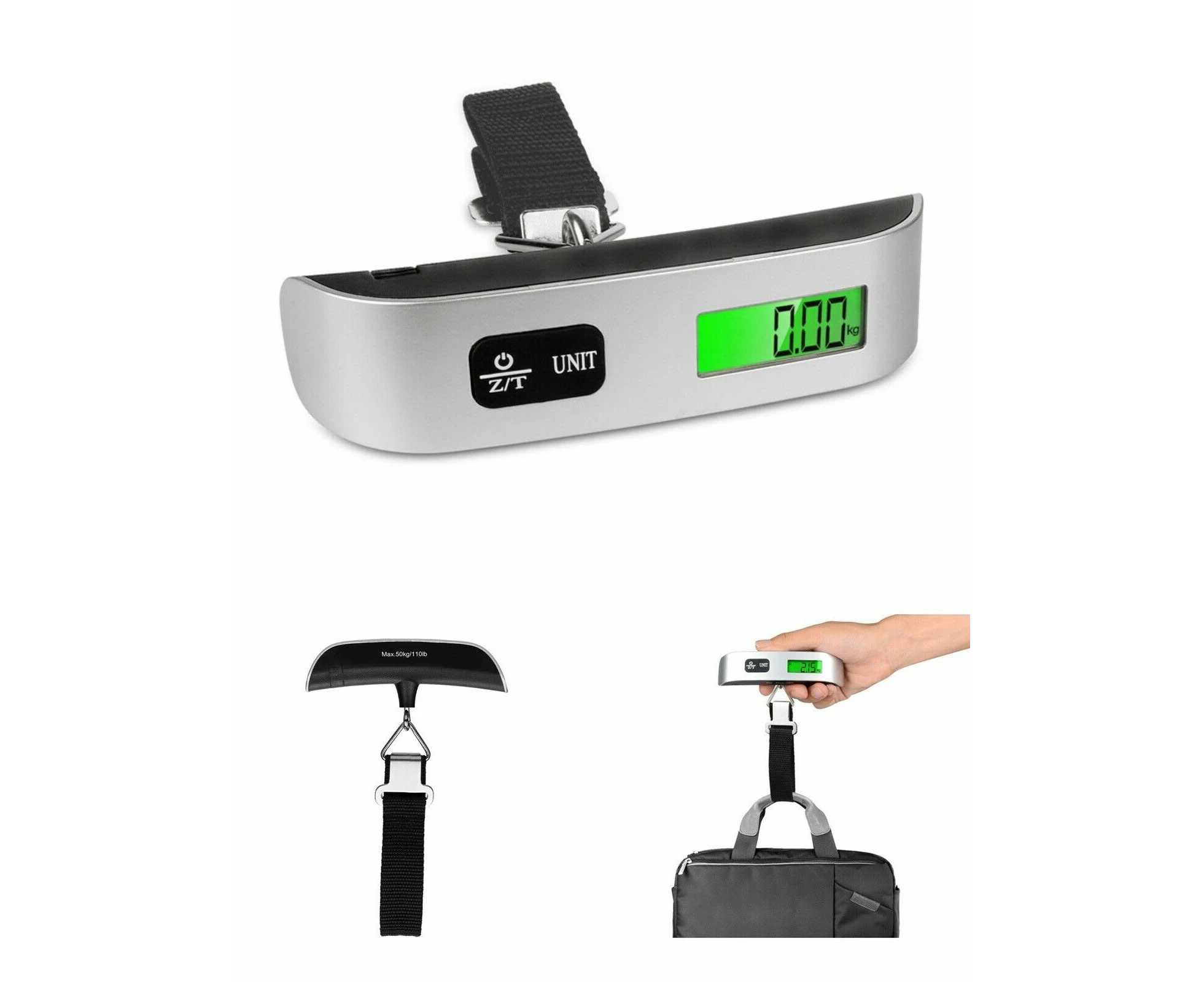 Portable Digital Luggage Scale Travel Electronic Weight 50kg Battery included