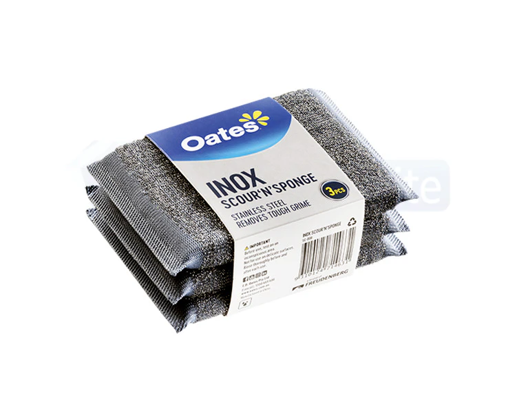 Oates Inox Stainless Steel Scour N Sponge Single Piece