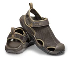 Crocs Mens Swiftwater Mesh Deck Outdoor Athletic Lightweight Sandal - Espresso