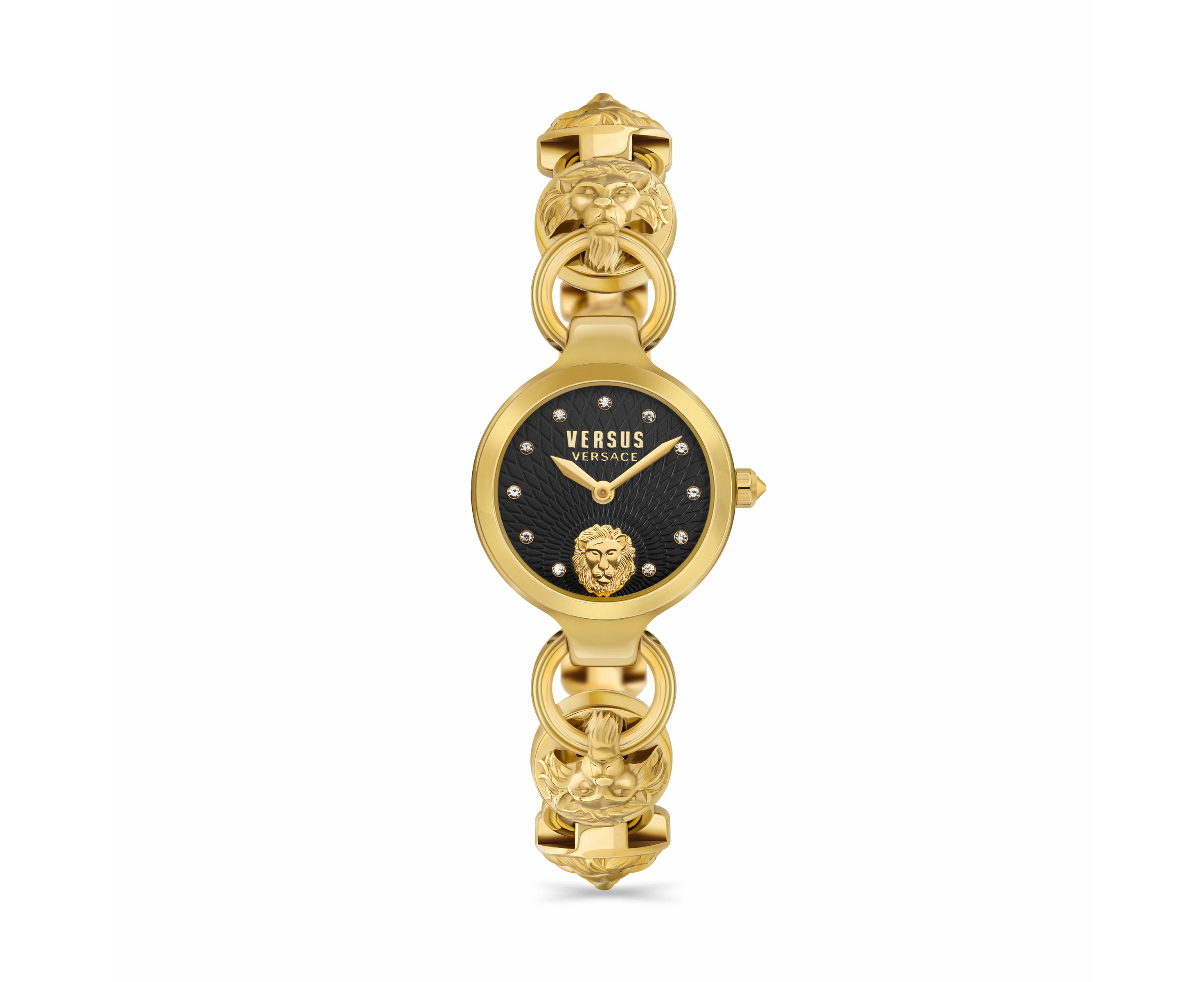 Versace Versus BROADWOOD PETITE IP YELLOW GOLD BLACK DIAL IPYG B