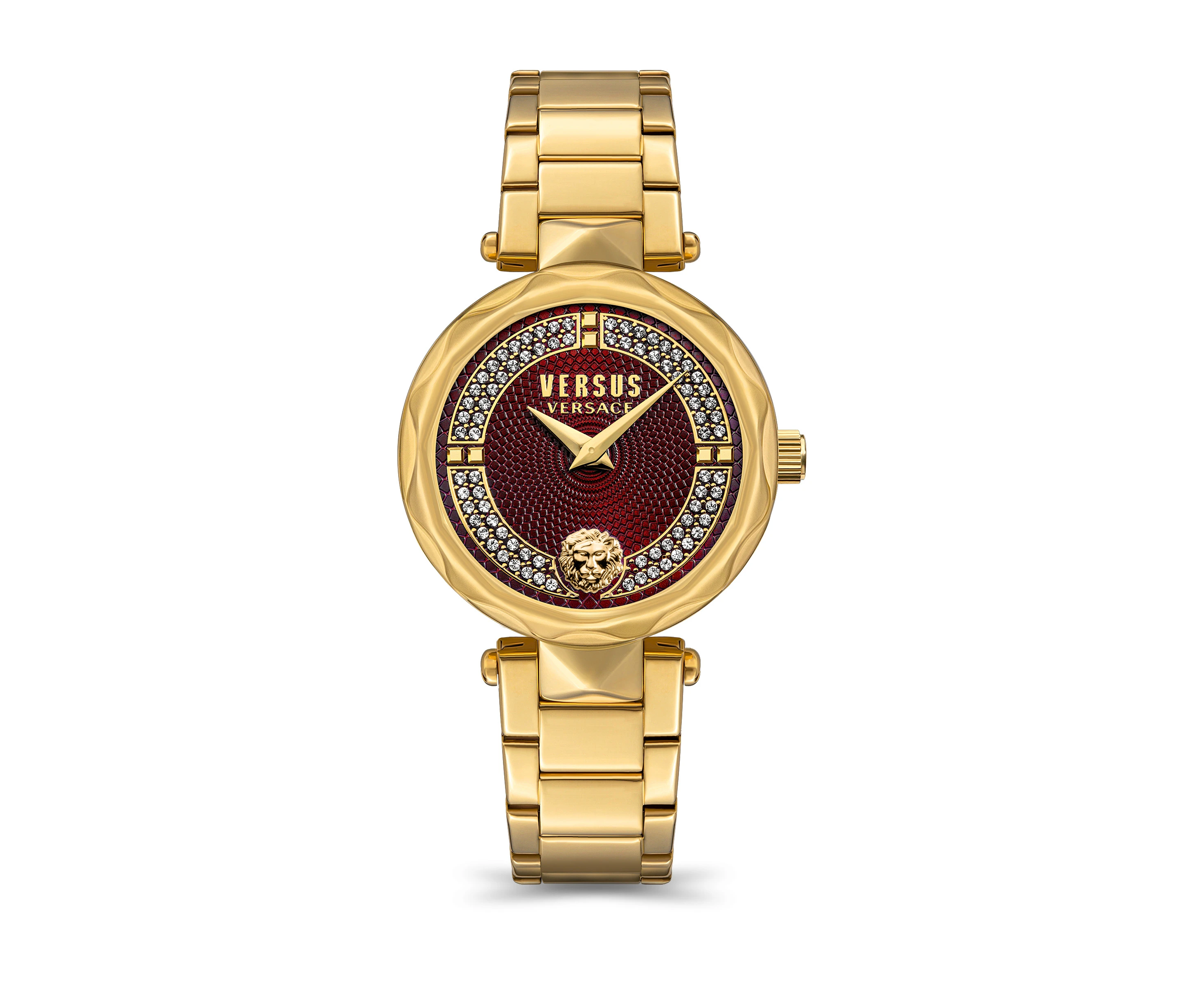 Versace Versus COVENT GARDEN CRYSTAL 36 MM IP YELLOW GOLD BURGUN