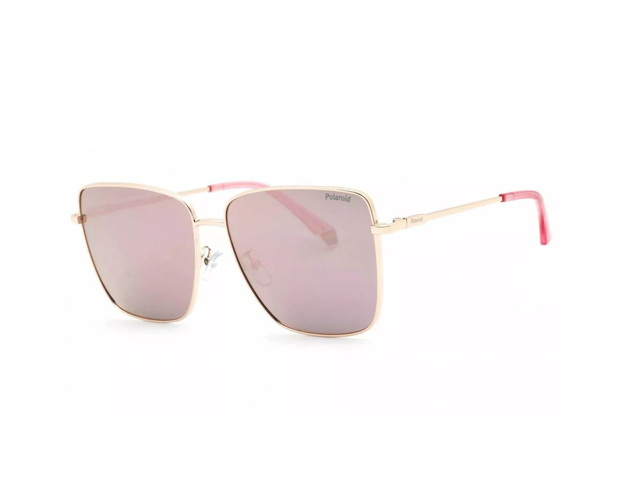 Polaroid Core Square PLD 6164/G/S 0DDB JQ Gold Copper/Rose Gold Multilayer Polarized Metal Frame Sunglasses