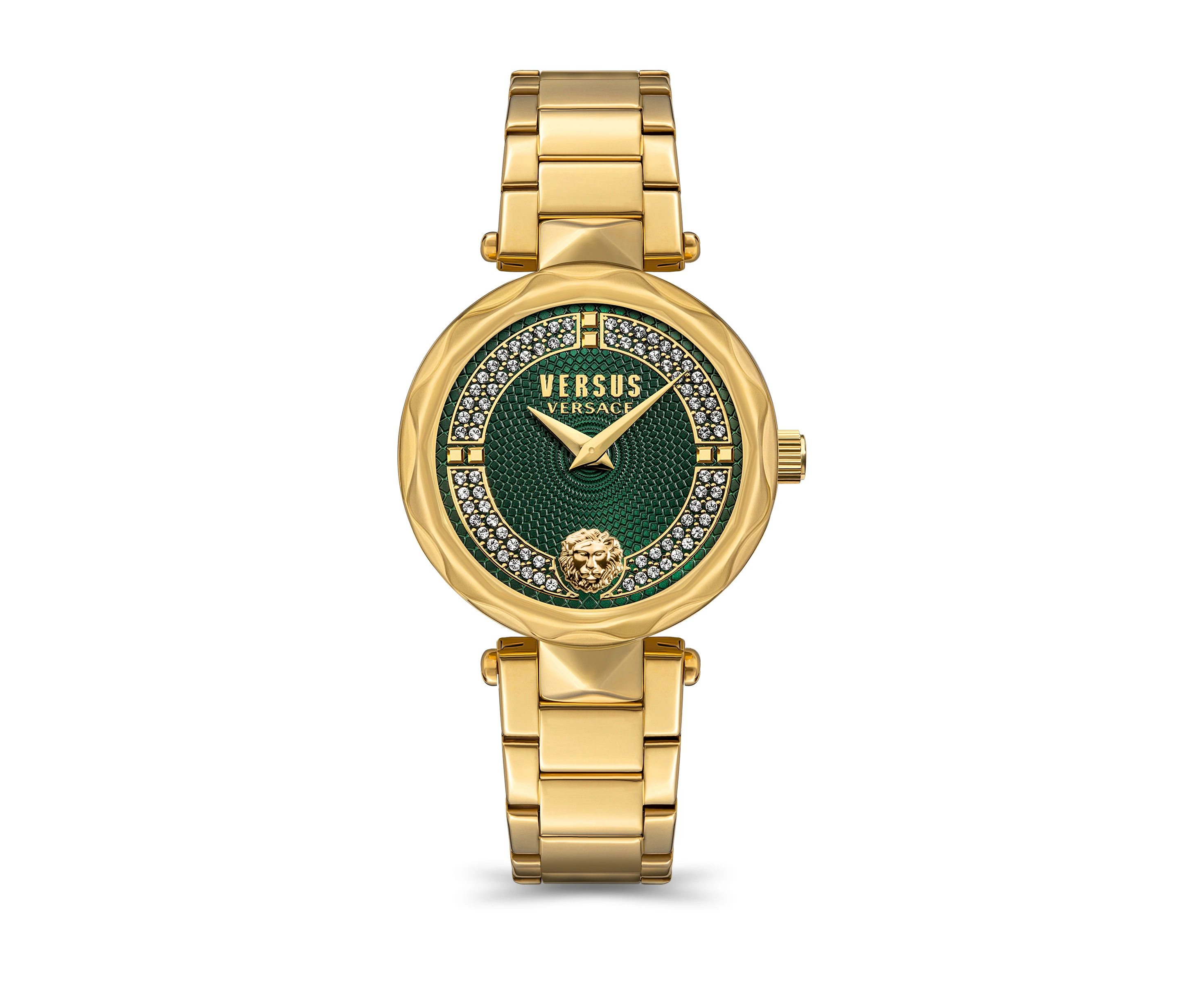 Versace Versus COVENT GARDEN CRYSTAL 36 MM IP YELLOW GOLD GREEN