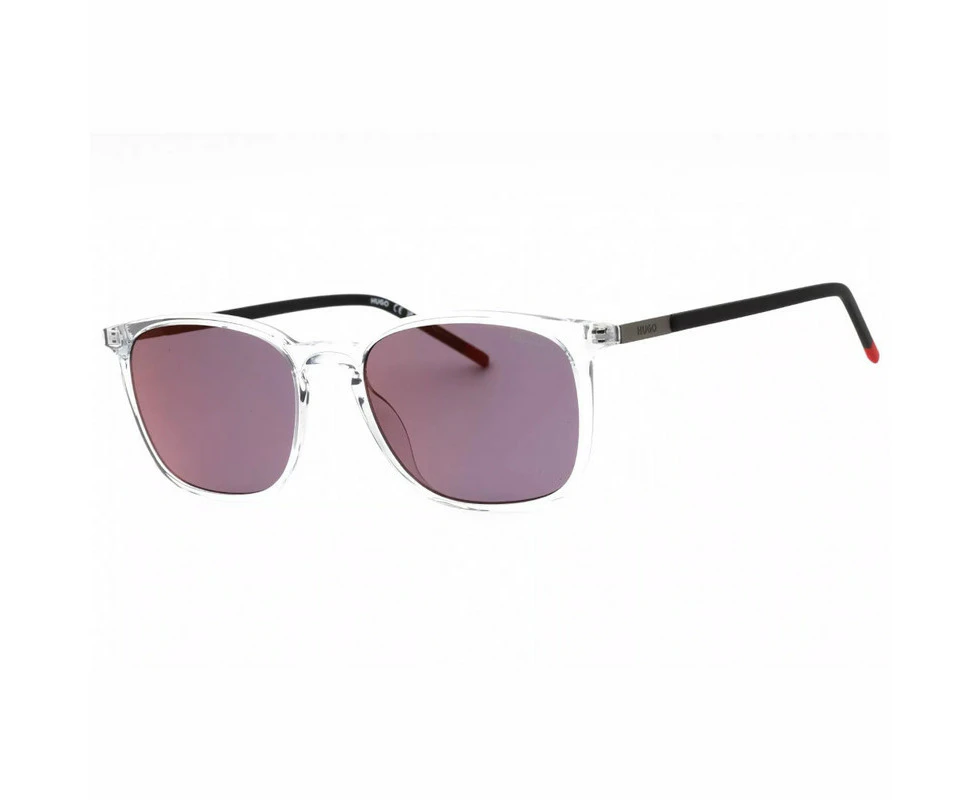 Hugo Men's HG 1268/S 0KB7 AO Grey Rectangular Frame w/Red SP Lens 54mm Sunglasses