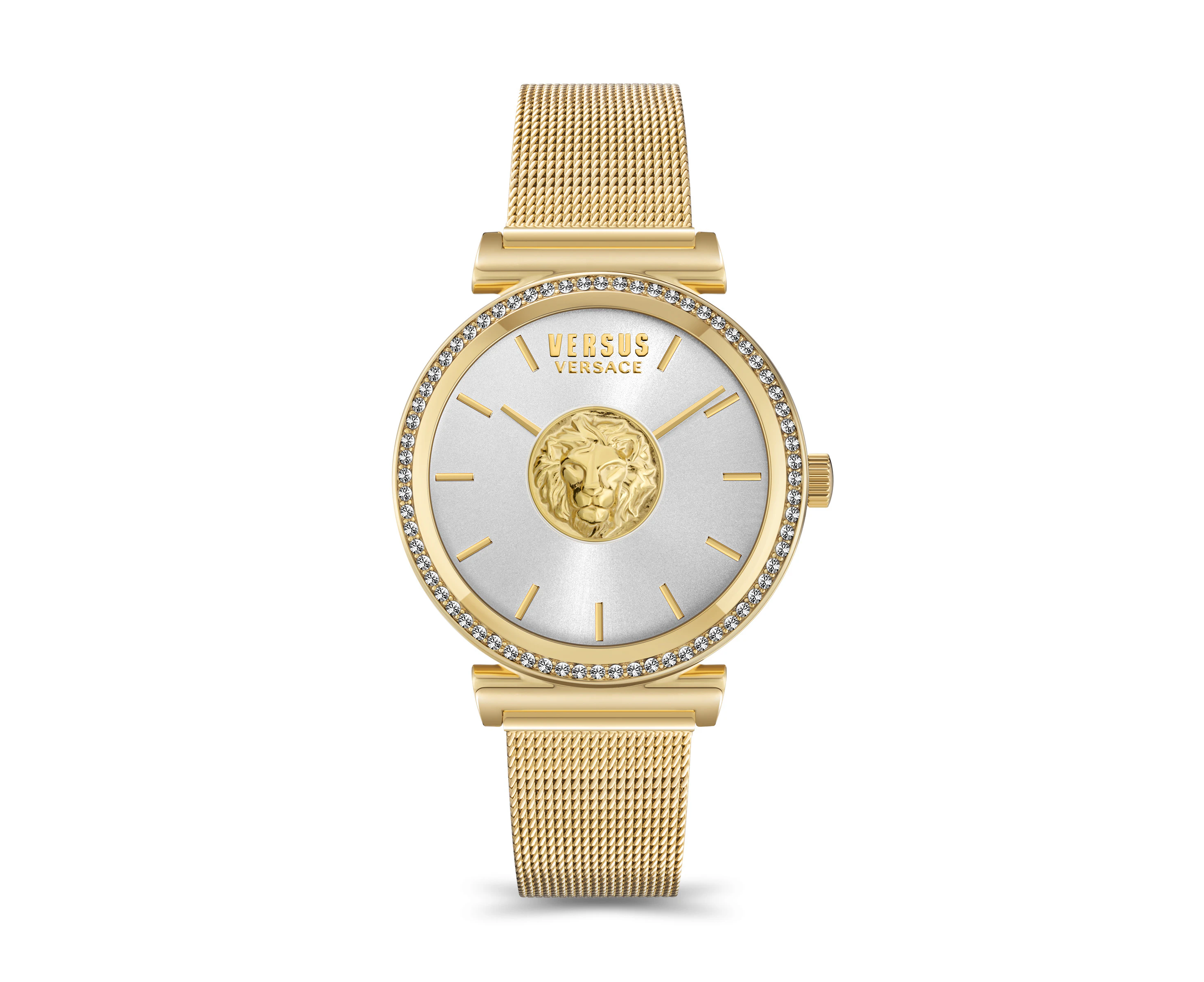 Versace Versus BRICK LANE M 34 MM IP YELLOW GOLD SILVER DIAL IPY