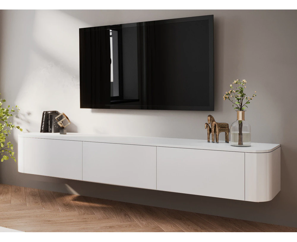 White Sentara Floating TV Unit