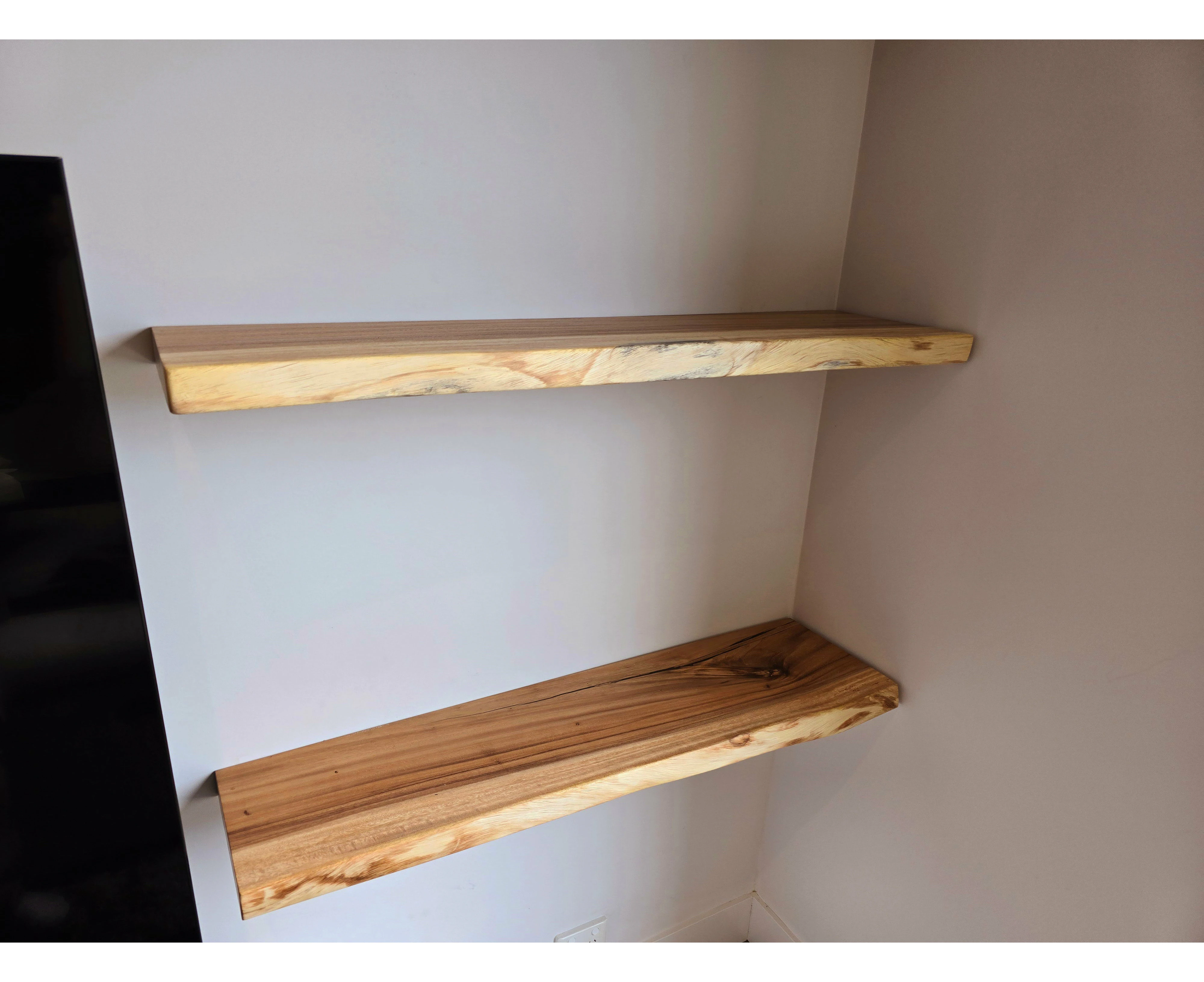 Floating Solid Acacia Wood Shelf - 50