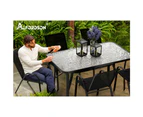 ALFORDSON 6x Outdoor Lounge Chairs Patio Dining Furniture Garden Stackable Black