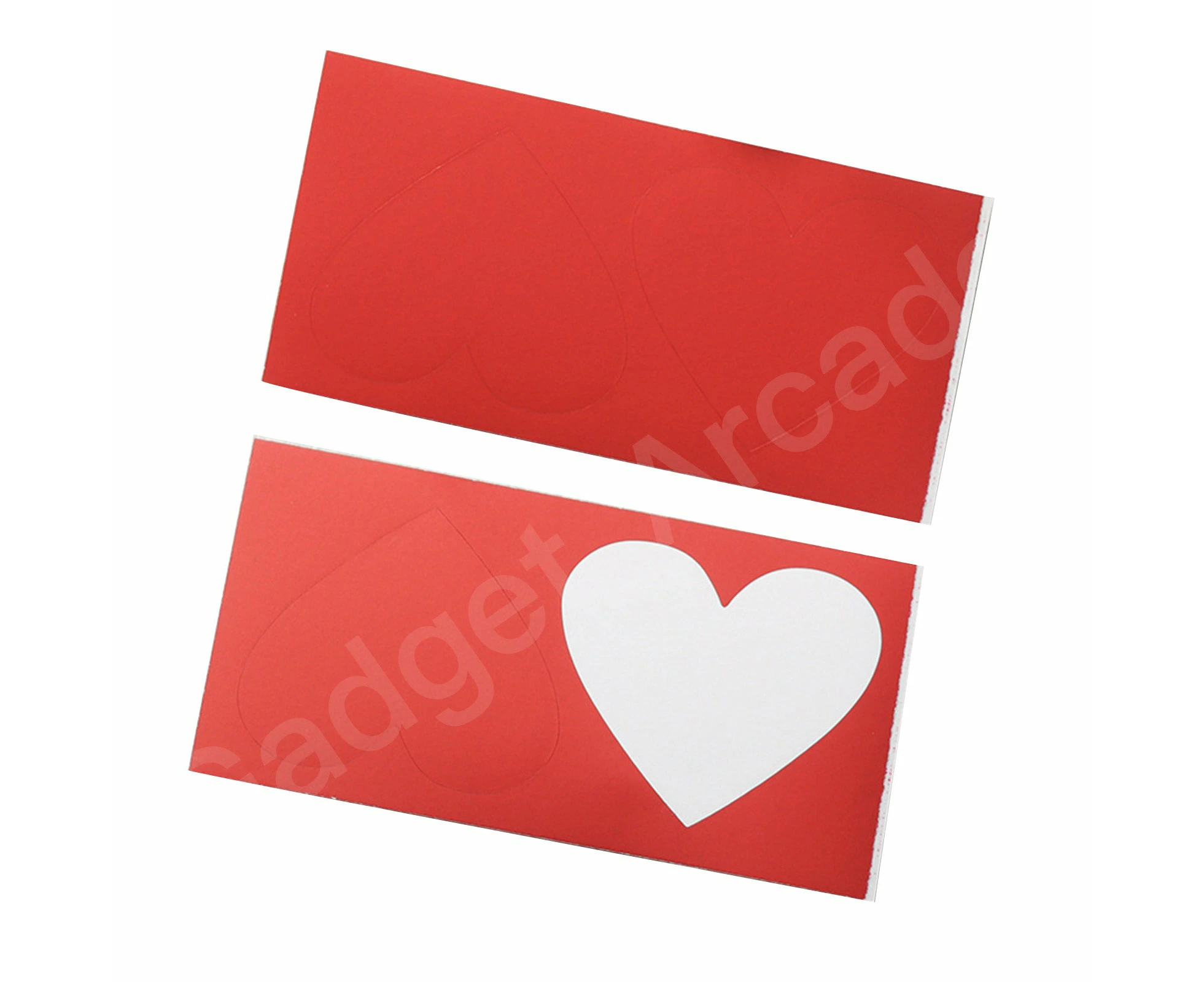 DIY Creative Birthday Gift Scratch Sticker Card Coating Love Message Set of 10 - Red, Heart