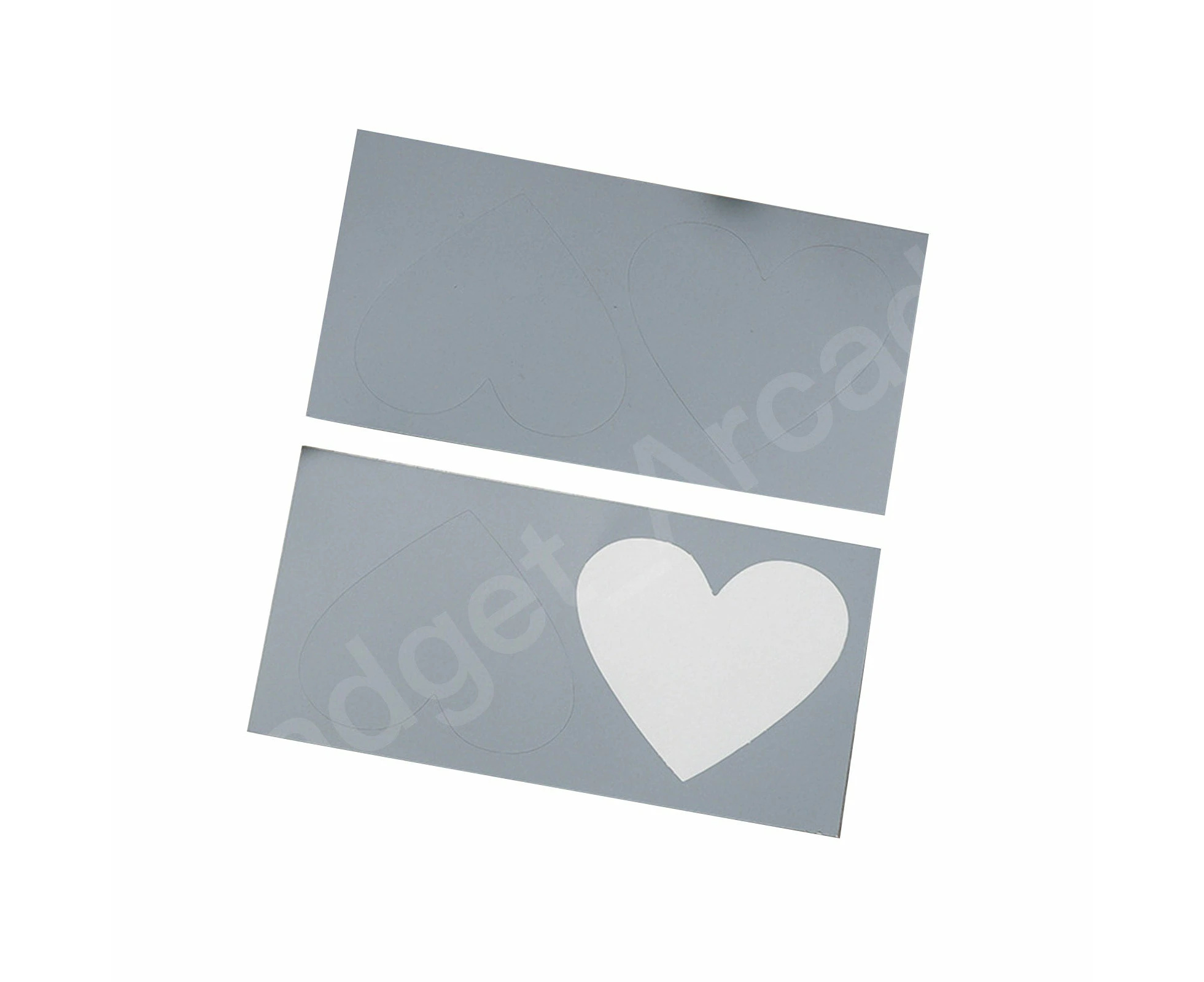 DIY Creative Birthday Gift Scratch Sticker Card Coating Love Message Set of 10 - Grey, Heart