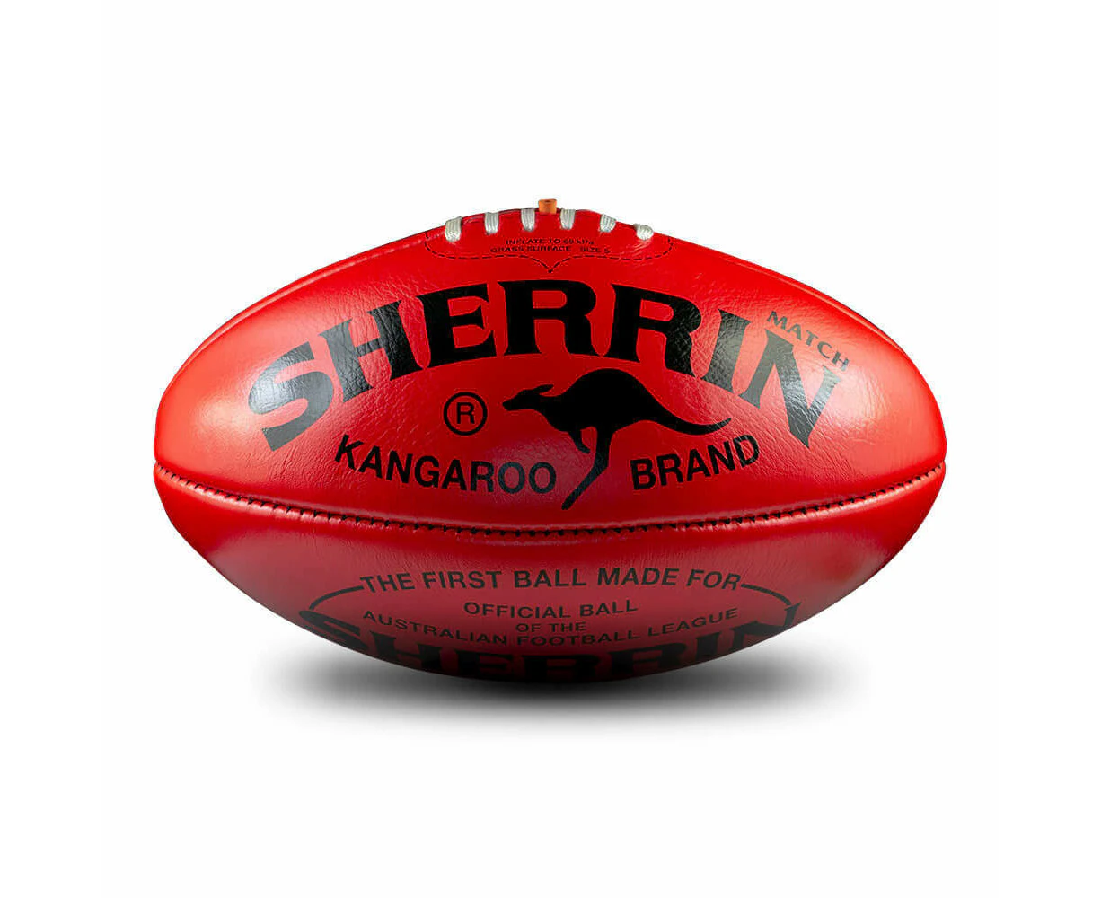 Sherrin KB Match Leather Red Football