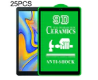 For Samsung Galaxy Tab A 10.5 2018 T590 / T595 25 Pcs 9D Full Screen Full Glue Ceramic Film