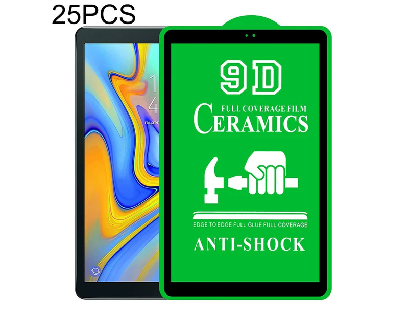 For Samsung Galaxy Tab A 10.5 2018 T590 / T595 25 Pcs 9D Full Screen Full Glue Ceramic Film