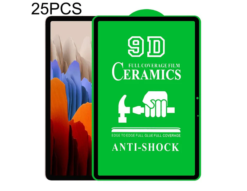 For Samsung Galaxy Tab S7+ 12.4 Inch 25 Pcs 9D Full Screen Full Glue Ceramic Film