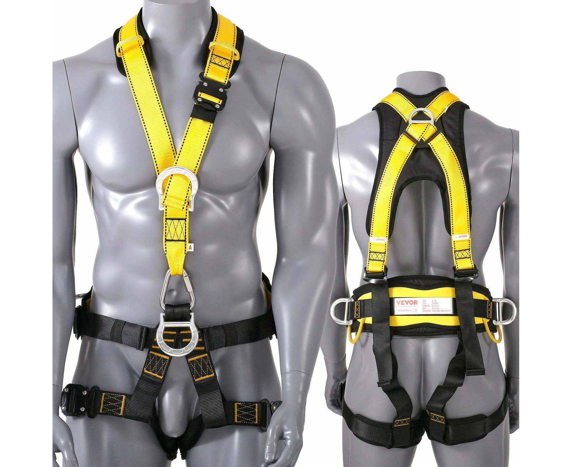 VEVOR Safety Harness Universal Full Body Harness with Padding 340 lb Detachable