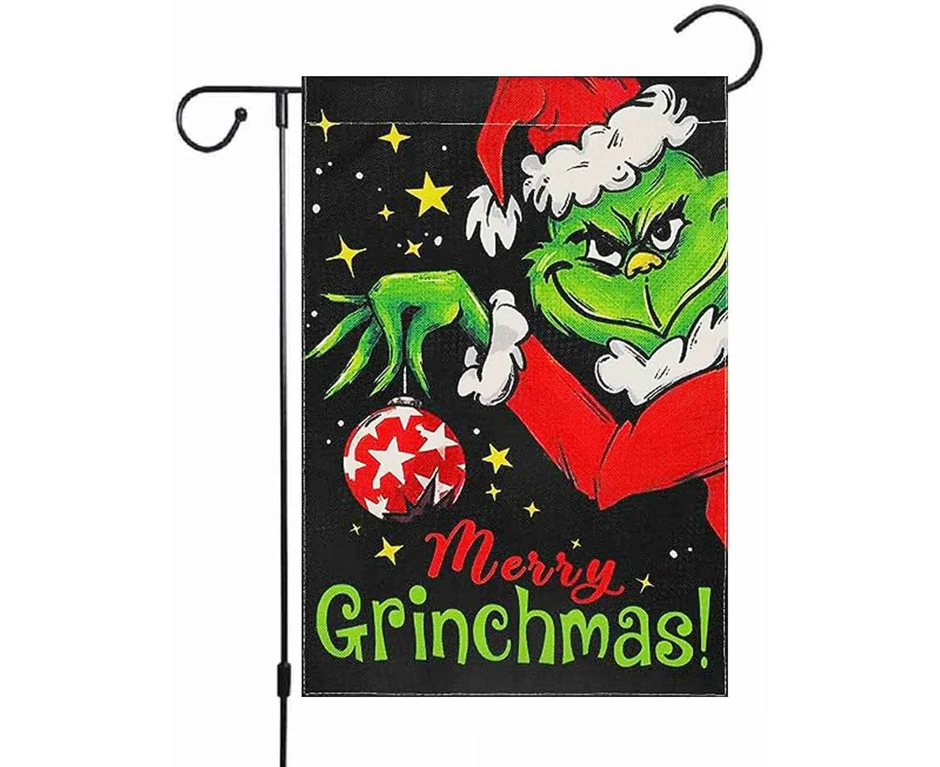 Merry Christmas 12 X 18 Inches Garden Flag Double Sided,Nightmare Before Christmas Durable Burlap Party Decoration Holiday Outdoor Front Lawn Yard Patio