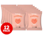 12 x Funday Sour Hearts Peach 50g