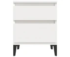 vidaXL Bedside Cabinet White 40x35x50 cm