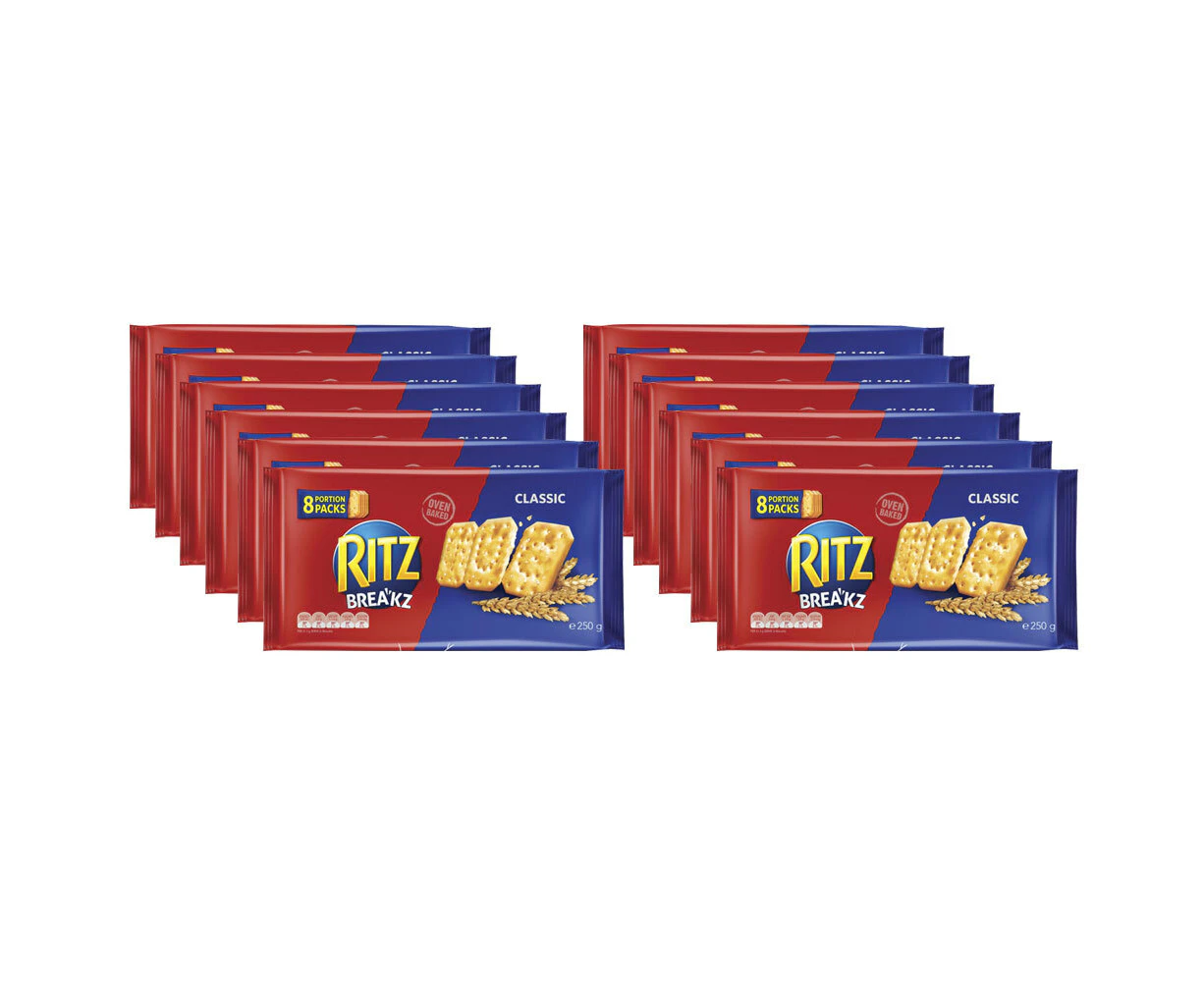 12pc Ritz Breakz Original Classic Savoury Crackers Biscuits Snacks 250g