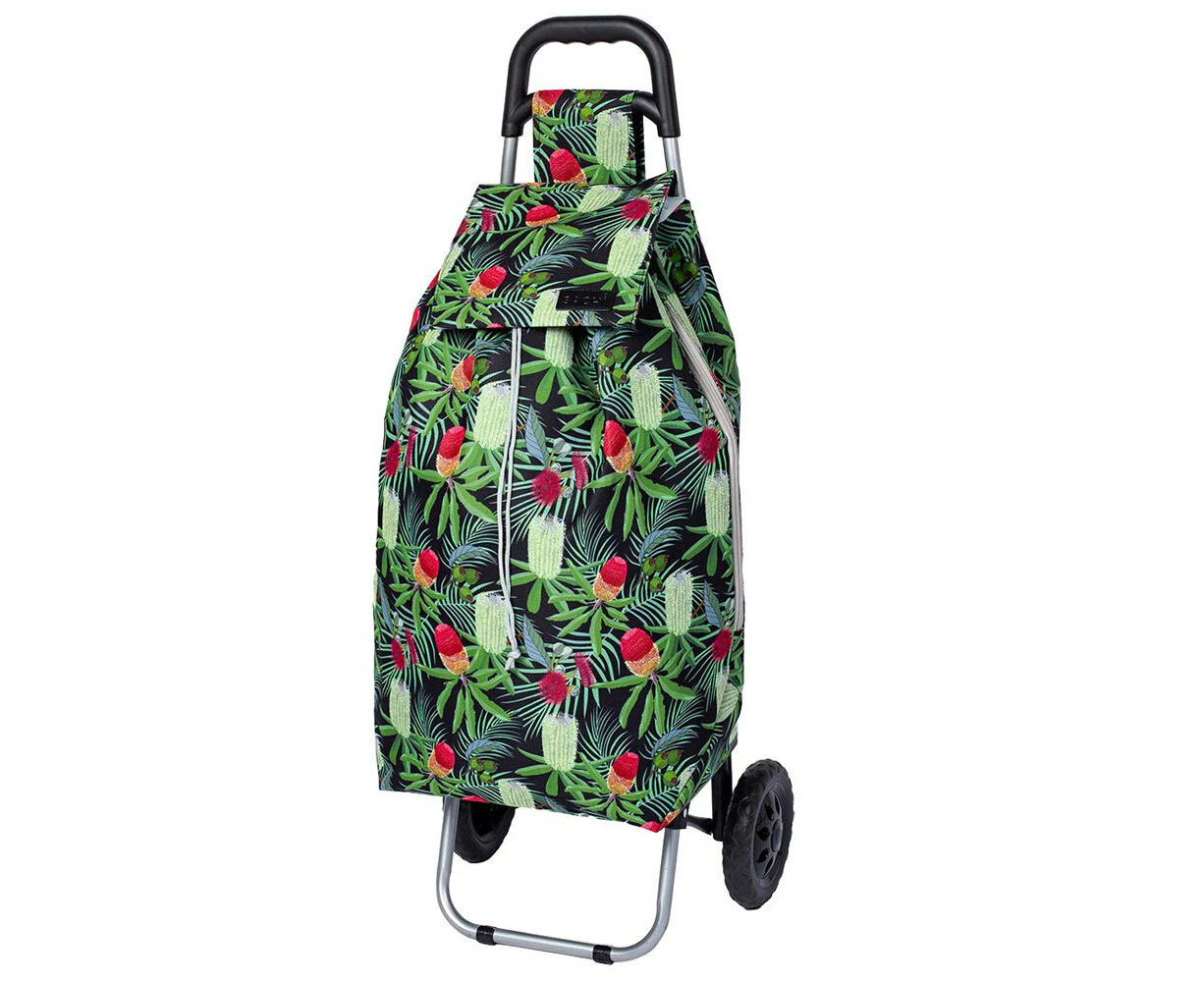 Sachi Sprint 45L Shopping Trolley Storage Grocery Cart Bag w/ Wheels Banksia