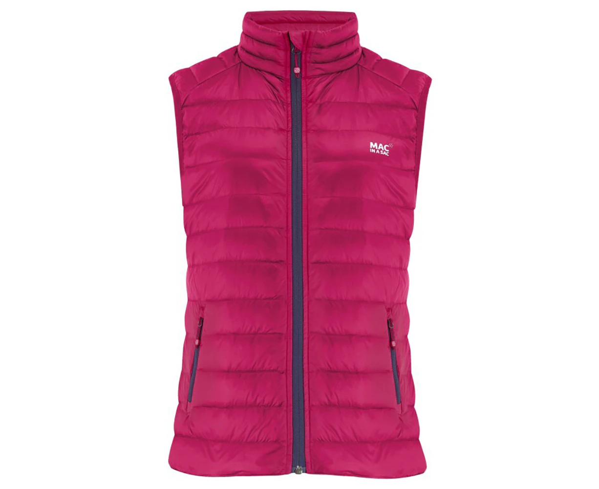 Mac In A Sac Packable Adult Ladies/Women's Alpine Duck Down Vest Fuchsia - Fuchsia