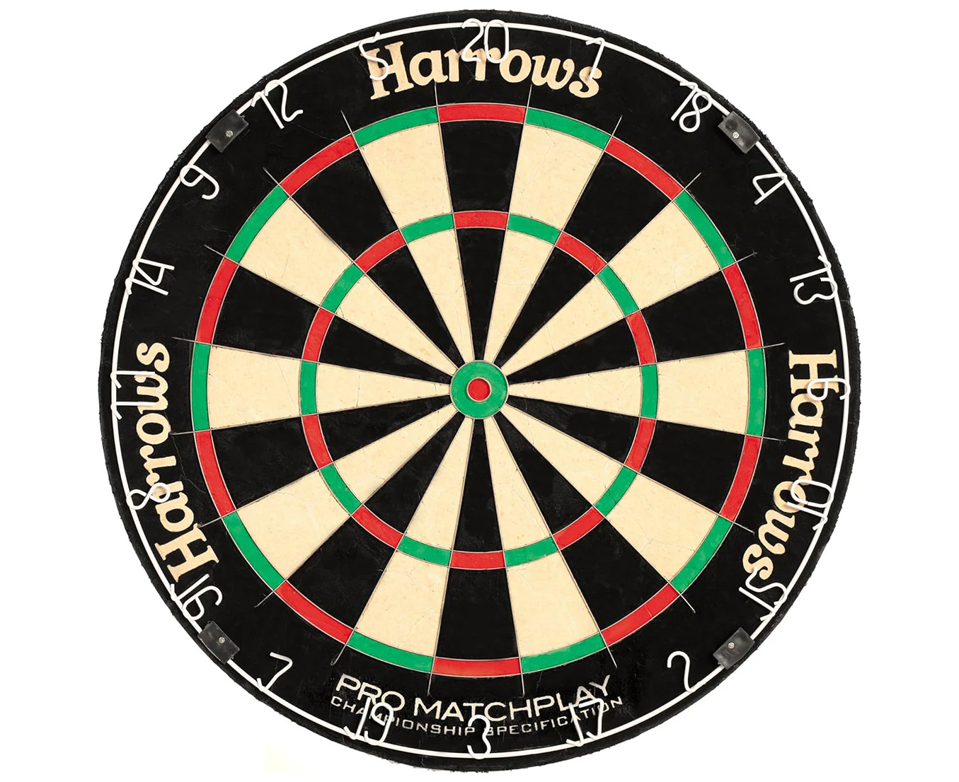 Harrows Professional Level Club/Pub Game Matchplay Staple Free Bristle Dartboard