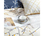 Fabric Fantastic TREE Reversible Duvet/Doona/Quilt Cover Set Queen/King/Super Size Blue&Beige