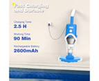 Advwin Cordless Pool Vacuum Handheld Pool Vacuum Cleaner with Telescopic Pole up to 90 Minutes