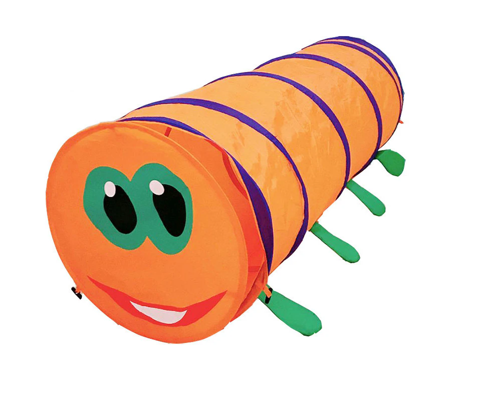 Orange Catterpillar Baby Crawling Tunnel