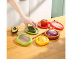 4PC Silicone Fruit and Vegetable Storage Containers Set for Fridge,Onion Storage Container,Avocado keeper,Tomato Saver,and Lemon holder