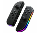 Controller for Switch,Replacement for Switch Controller with RGB LED,Adjustable Turbo Motion Control,Wake-Up,Screenshot (Black)