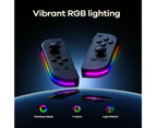 Controller for Switch,Replacement for Switch Controller with RGB LED,Adjustable Turbo Motion Control,Wake-Up,Screenshot (Black)