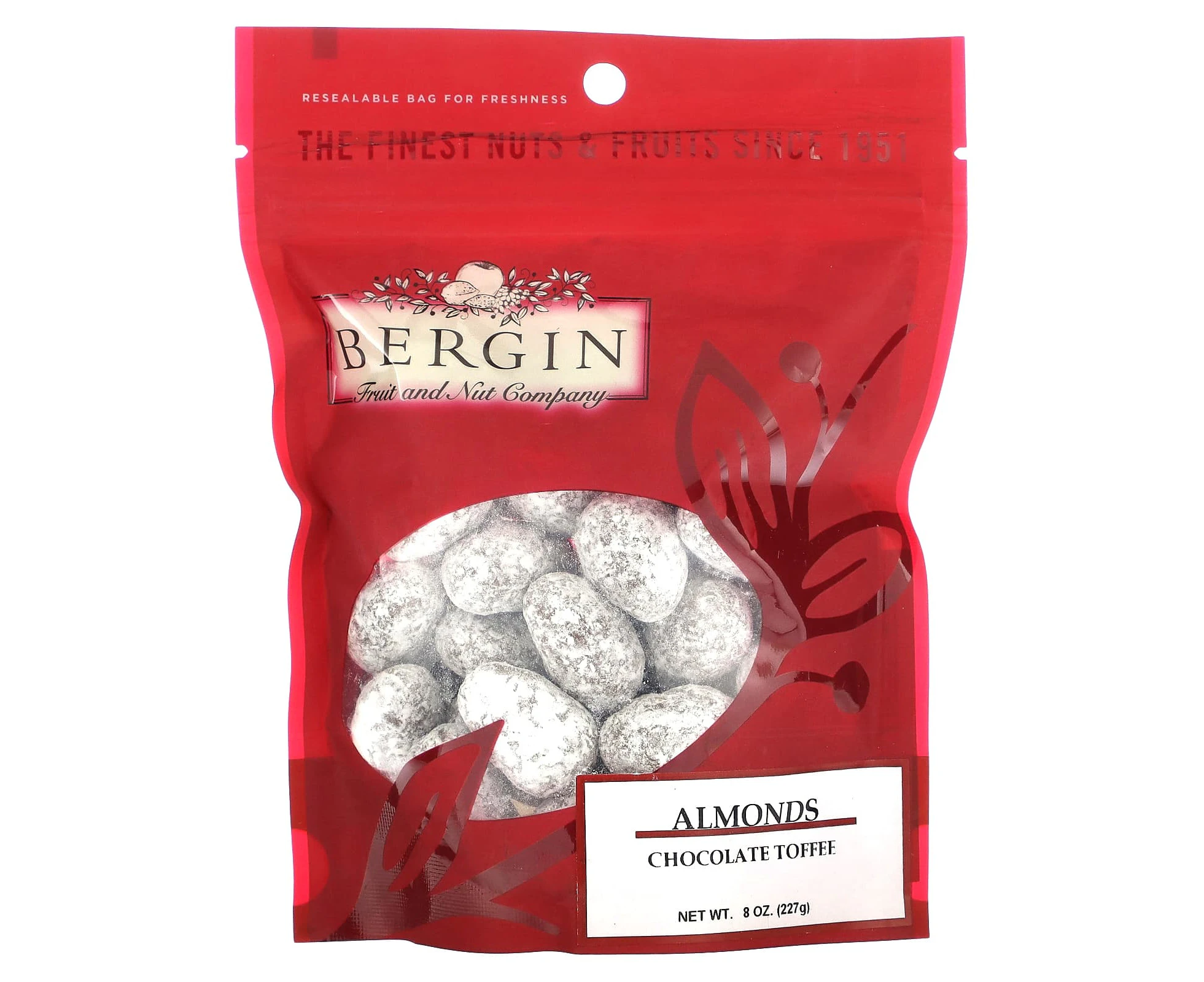 Bergin Fruit and Nut Company, Almonds, Chocolate Toffee, 8 oz (227 g)