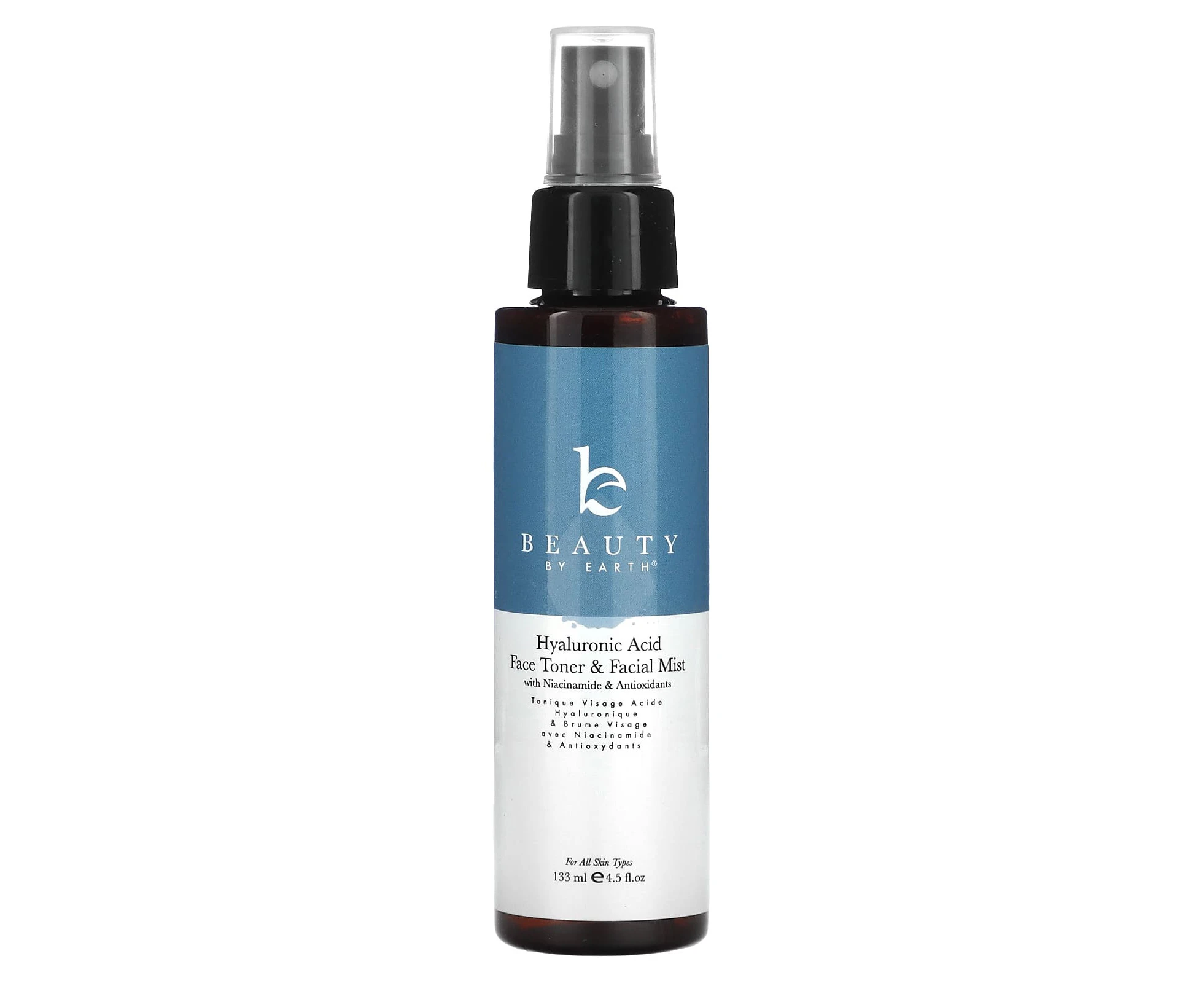 Beauty By Earth, Hyaluronic Acid Face Toner & Facial Mist , 4.5 fl oz (133 ml)