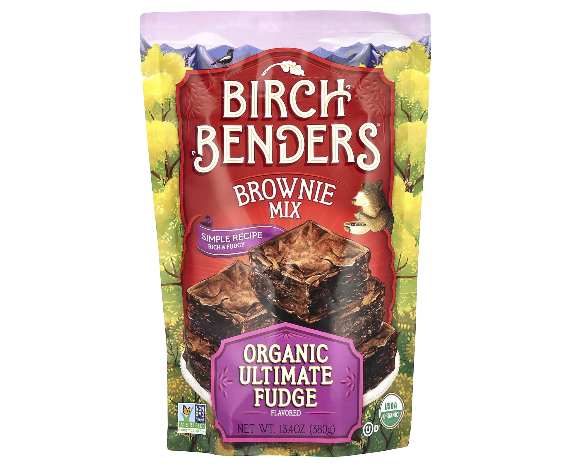 Birch Benders, Brownie Mix, Organic Ultimate Fudge, 13.4 oz (380 g)