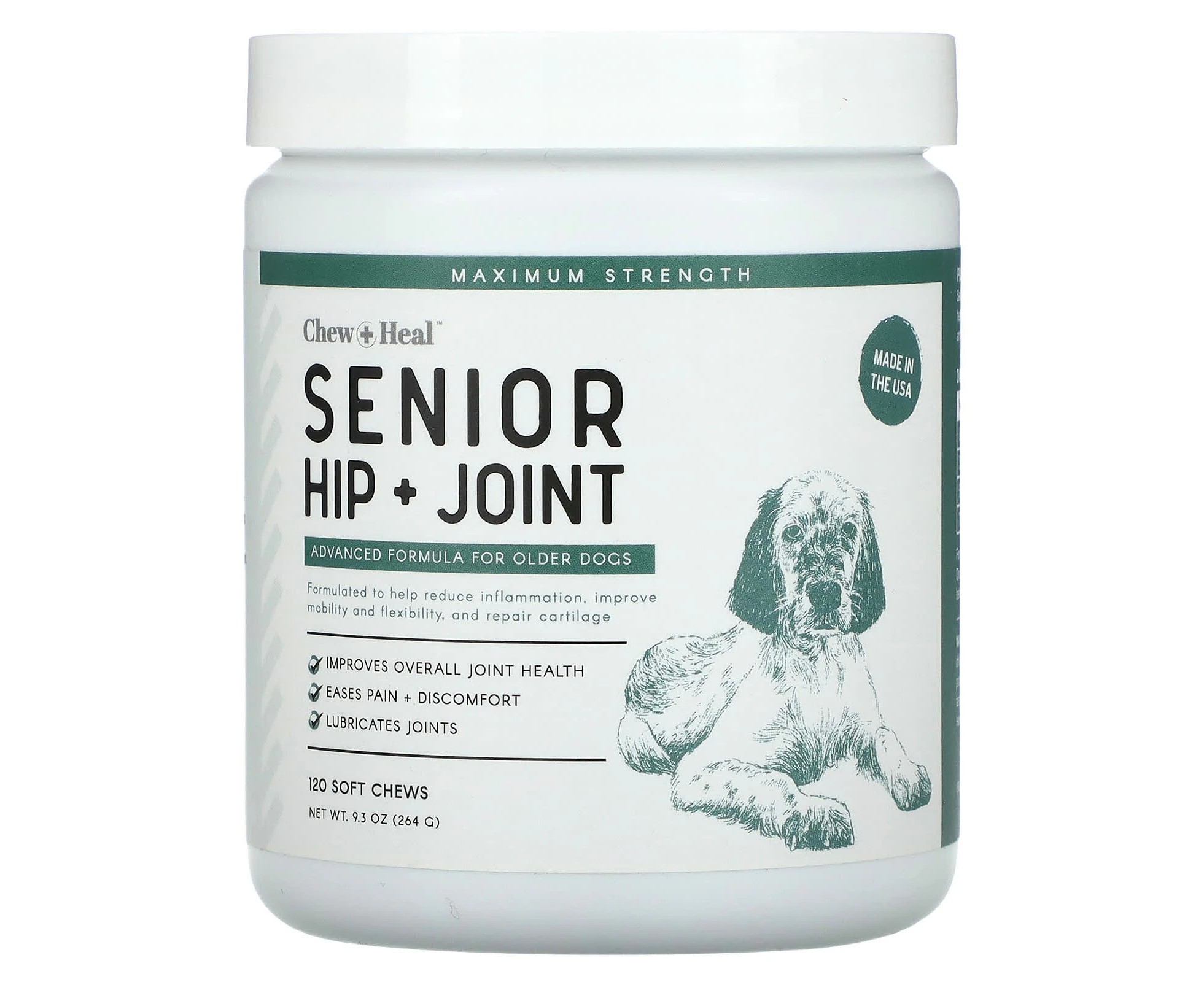 Chew + Heal, Senior Hip + Joint, Advance Formula For Older Dogs, 120 Soft Chews, 9.3 oz (264 g)