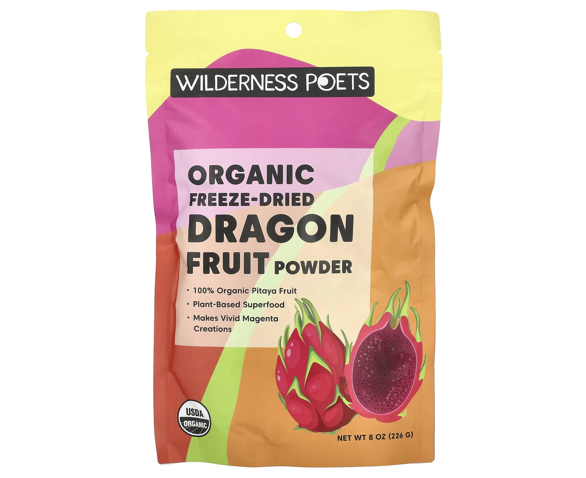 Wilderness Poets, Organic Freeze-Dried Dragon Fruit Powder, 8 oz (226 g)