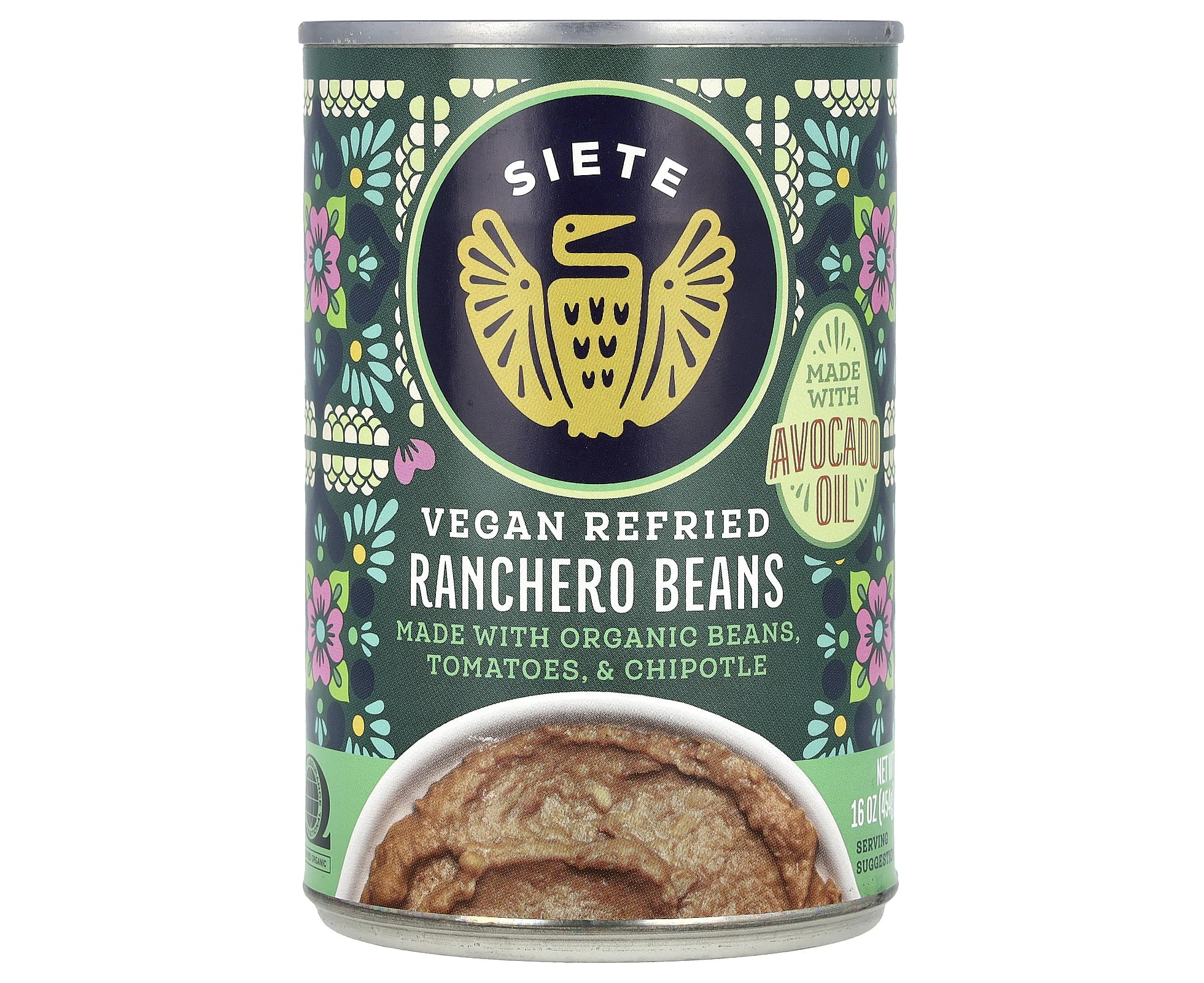 Siete, Vegan Refried Ranchero Beans, 16 oz (454 g)