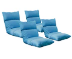 SOGA 4X Lounge Floor Recliner Adjustable Lazy Sofa Bed Folding Game Chair Blue